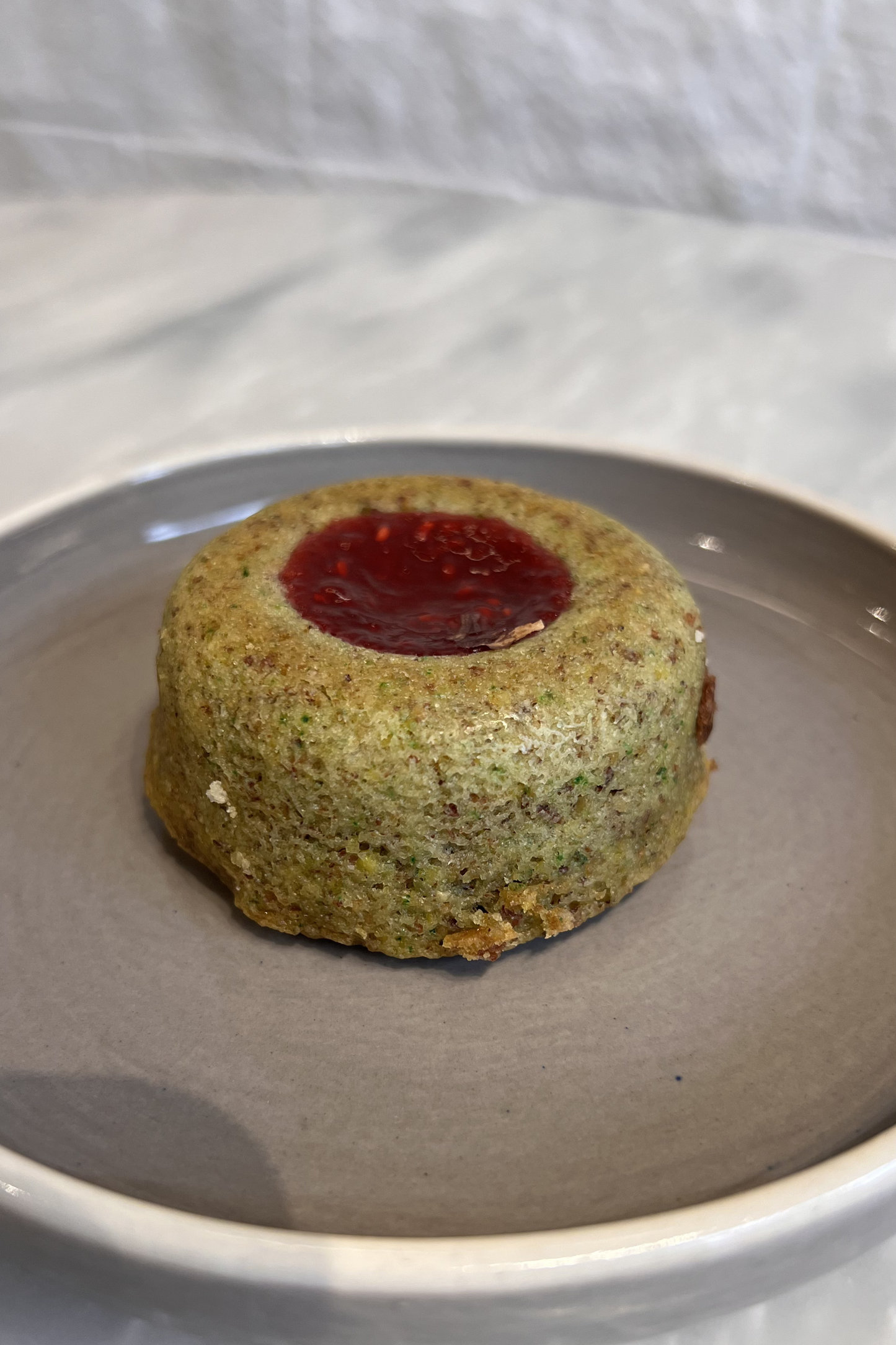 Pistachio and Raspberry Financier